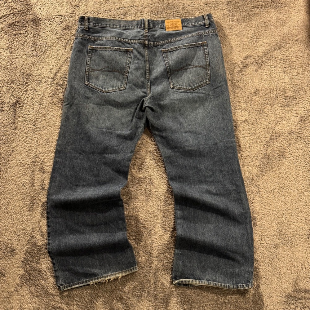 Aeropostale Benton Original Bootcut Jeans Mens 40x32‎ Medium Wash Blue Denim